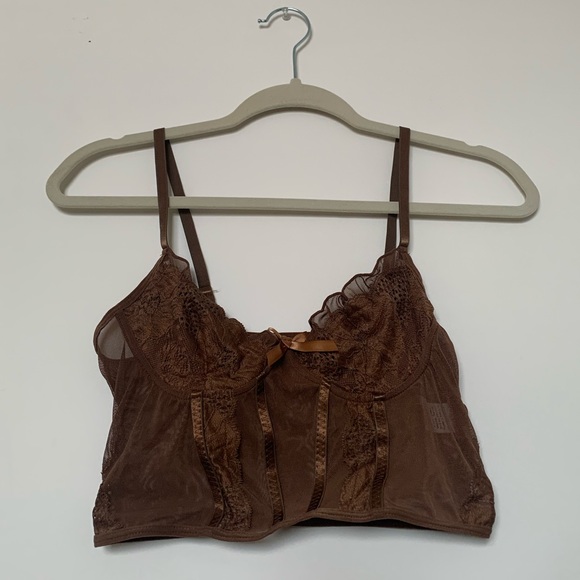 TWO FOR ONE BUNDLE- Black Selena Merch Tank top from Forever 21, Brown top Shein - Picture 4 of 10